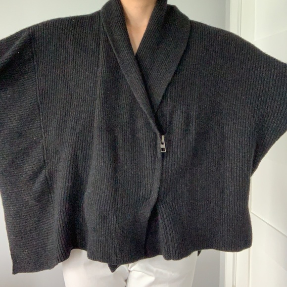 All Saints Knit Rib Oversized Assymmetrical Cardi - Picture 4 of 14